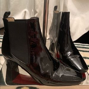 Christian Louboutin Black Patent Leather Booties